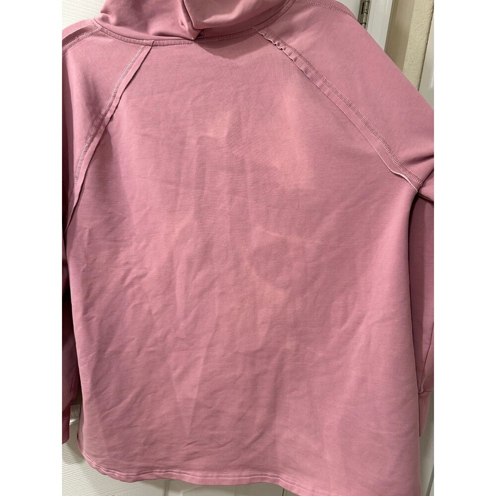 DG2 Diane Gilman DG Downtime Knit Flex Flutter-Back Hoodie Beige M - Picture 6 of 6